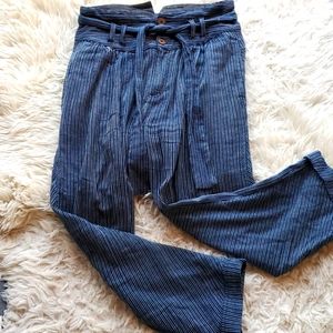 Free People high waisted trousers with fabric belt